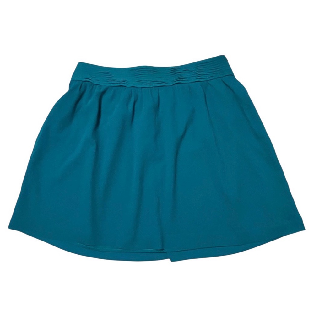 LOFT Teal A-Line Skirt Size 6 Lightweight Side Zip Classic Workwear
